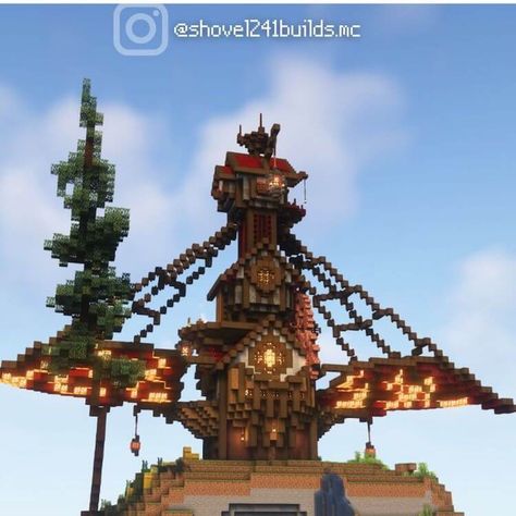 Minecraft Steampunk Builds, Minecraft Pretty, Steampunk Library, Steampunk Building, Minecraft Banner Patterns, Minecraft Build Ideas, Skin Mine, Minecraft Steampunk, Steampunk City