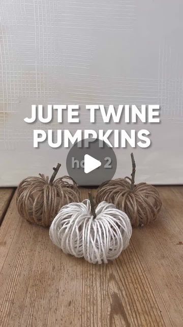 Hobby | Crafting | DIY | Creativity on Instagram: "Simple, yet incredible cute! All you need is jute twine and something to use as stalk, just head outside and find a suitable stick 🍂 Vary size and color for the perfect autumn decoration!⁠ ⁠ 👉 Check out panduro.com/inspiration for more brand new inspirations. Link in bio.⁠ ________________________⁠ ⁠ #panduromyway⁠ ________________________⁠ #halloween #spooky #spookyseason #art #pumpkin #happyhalloween #makeup #trickortreat #halloweendecor #cosplay #halloweenparty #diy #diylove #doityourself #crafting #diyinspiration #diyinspo #creative #makersgonnamake #lovediy #craft #craftinspo" Twine Pumpkins Diy Video, Diy Twine Pumpkins, Jute Pumpkins Diy, Twine Pumpkins Diy, Twine Pumpkins, Twine Crafts Diy, Jute Twine Crafts, Deco Halloween, Twine Diy