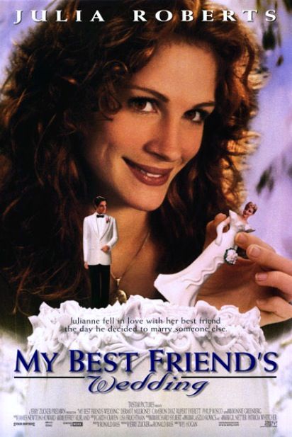 My Best Friends Wedding  Julia Roberts My Best Friend’s Wedding, Dermot Mulroney, Chick Flick, Beau Film, John Malkovich, Wedding Movies, Romantic Films, Romantic Comedy Movies, Movies Worth Watching