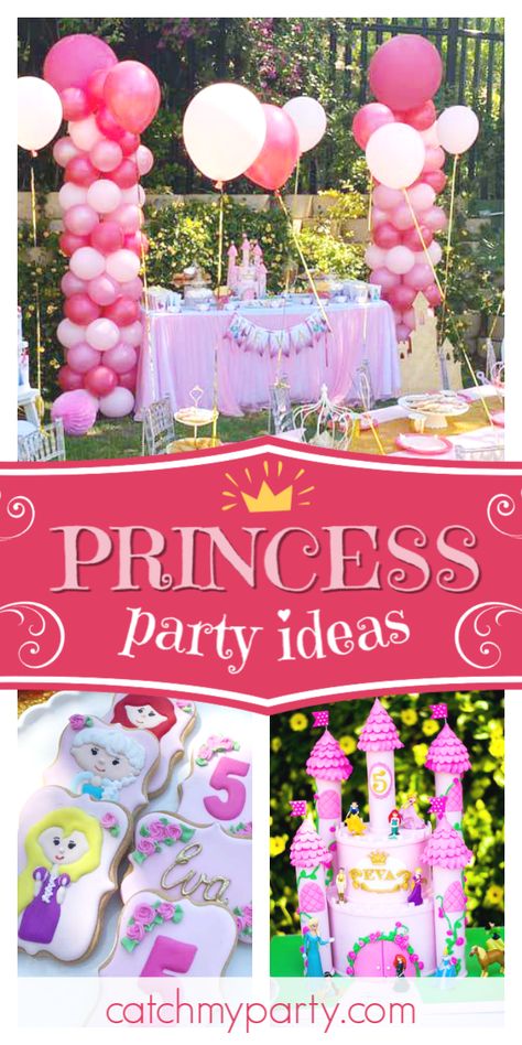 Take a look at this stunning princess birthday party! The castle birthday cake is amazing! See more parties and share yours at CatchMyParty.com #catchmyparty #partyideas #princessparty #girlbirthdayparty Princess And Knights Birthday Party, Castle Theme Birthday Party, Princess And Knight Birthday Party, Princess Aurora Party, Sleeping Beauty Birthday Party, Beauty Party Ideas, Cinderella Musical, Knight Birthday, Castle Birthday Cakes