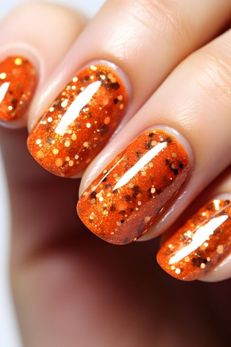 tangerine glitter nails, nail design, nail art, nail inspiration, nail ideas, sparkly nails, orange nails, glittery nails, shiny nails, vibrant nails, trendy nails, beautiful nails, nail goals, nail inspo, nail trends, nail style, nail looks, nail vibes, nail shades, nail aesthetics, nail obsession, nail magic, nail love, nail colors, nail shades, nail glam, nail beauty Nails Vibrant, Nail Aesthetics, Nail Vibes, Nail Shades, Nail Glam, Nails Orange, Nail Goals, New Years Eve Nails, Nails Beautiful