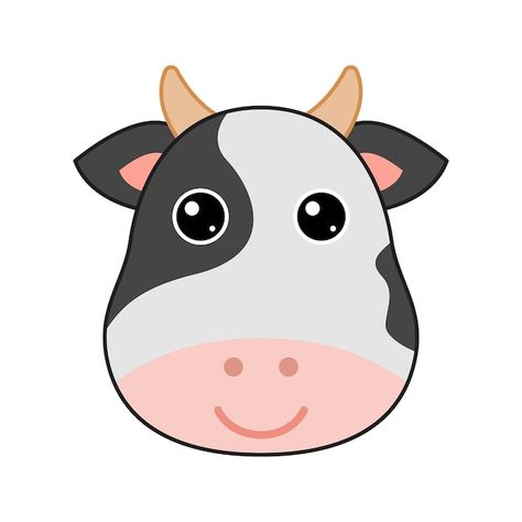 Cartoon Cow Face, Cut Out Animation, Animal Mascot, Cow Face, Baby Cow, Cute Cow, Pink Cow, Sports Day, Animal Sketches