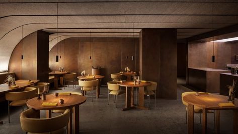 David Thulstrup, Top 10 Restaurants, Brutalist Buildings, Luxury Restaurant, Bar Interior, Sushi Bar, Tasting Menu, London Restaurants, Copper Wall