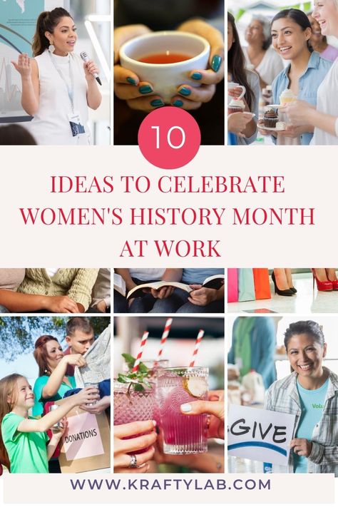 Women’s History Month is an opportunity to reflect on our impact as organizations and find out what we can do more to support women and girls in our companies, communities, and beyond. This article will feature fun and engaging ideas to help you celebrate WHM at work, including speaker events, giving back opportunities, team building and more! National Women’s Day Activities, Woman History Month Activities, Women’s Day Decoration, Women's Day Activities For Women, Women’s History Month Ideas, Women’s Day Ideas, Women’s Day Activities, International Women’s Day Activities, Women’s Month