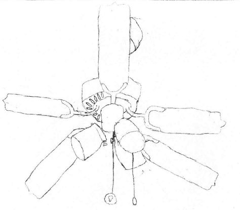 A simple ceiling fan Ceiling Fan Illustration, Ceiling Fan Drawing, Simple Ceiling Fan, Simple Ceiling, Fan Drawing, Ceiling Fan, Ceiling, Fan, Drawings