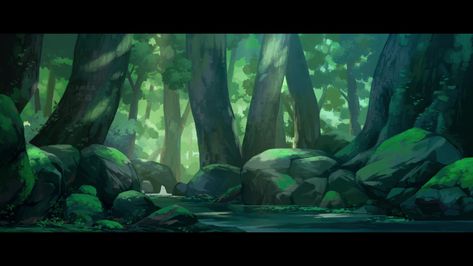 Studio Ghibli Background, Space Phone Wallpaper, Forest Style, Props Art, Forest Background, Cartoon Background, Landscape Scenery, Landscape Illustration, Animation Background