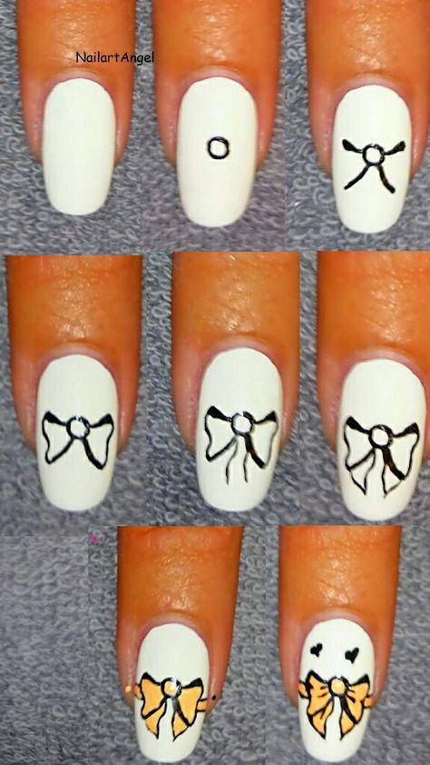 Bow Nail Art Designs, Bow Nail Designs, Krishna Das, Swirl Nail Art, Bow Nail Art, Nail Art Diy Easy, Hard Gel Nails, Nail Design Video, Cow Nails