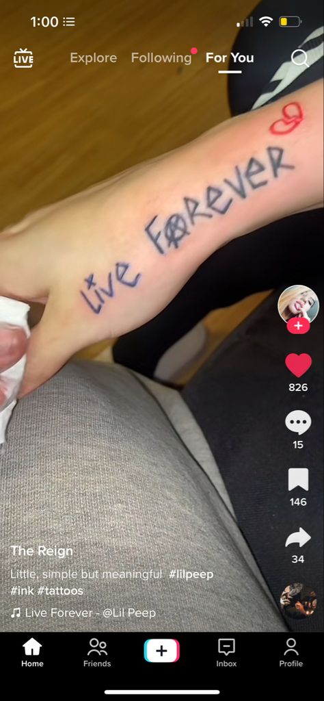 Live Forever Tattoo, Forever Tattoo, Live Forever, Living Forever, Reign, Tattoos, Quick Saves