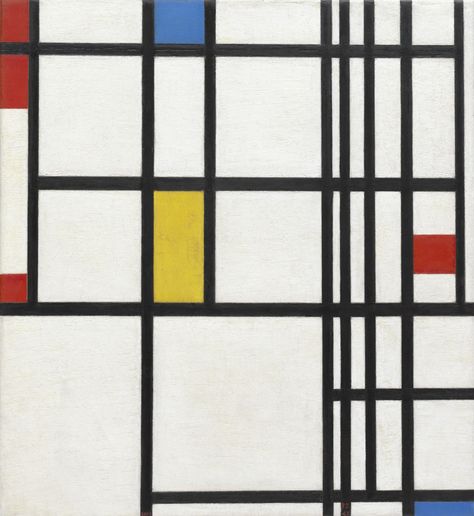 Piet Mondrian. Composition in Red, Blue, and Yellow. 1937-42 | MoMA Piet Mondrian Artwork, Mondrian Composition, Mondrian Art, Dutch Painters, Piet Mondrian, National Gallery, Wassily Kandinsky, Museum Of Modern Art, Art Movement