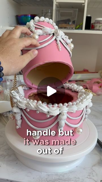 Sarah Hambly | The cake purse! Inspired by the cake bag Moschino made in 2018, This fun little purse was a blast to make, and challenging! I loved how she... | Instagram Sarah Hambly, Moschino Cake, Cake Purse, Purse Cake, Cake Bag, Moschino, Making Out, Purse, Cake