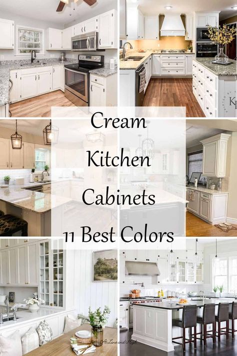 Cream Colored Kitchens, Cream Colored Kitchen Cabinets, Cream Colored Cabinets, Trendy Kitchen Design, Beige Kitchen Cabinets, Best Wall Paint, Cream Kitchen Cabinets, French Provincial Decor, Real Kitchens