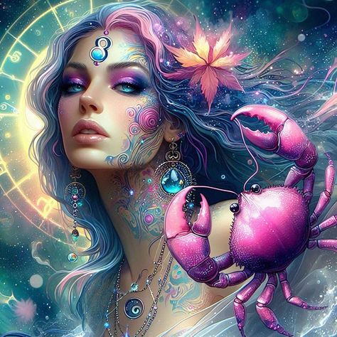 Star Sign Art, Horoscope Art, Magical Women, Avatar Films, Astrology Predictions, Fantasy Pictures, Modern Art Paintings, Zodiac Art, Zodiac Horoscope