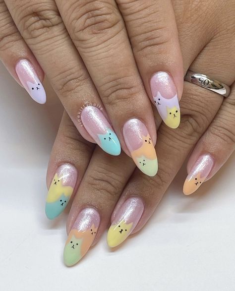 Trending Nail Art Designs, Trending Nail Art, Spring Nail Ideas, Summer Nails 2024, Cat Nail Art, Quartz Nails, Animal Nail Art, Summer Nail Art, Animal Nails