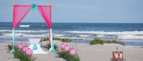 Beach Wedding Ceremonies, Bamboo Wedding Arch, Melbourne Beach Florida, Beach Wedding Planning, Orlando Wedding Venues, Oceanfront Wedding, Cocoa Beach Florida, Wedding Venue Locations, Wedding Decors