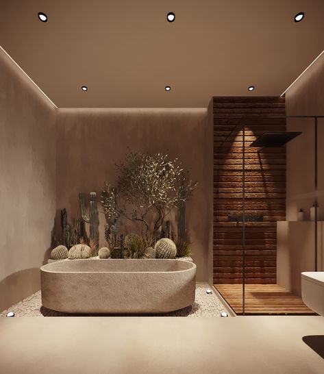 WABI SABI BATHROOM :: Behance Bathroom Behance, Wabi Sabi Bathroom, Wabi Sabi House, Concrete Effect Paint, Wabi Sabi Interior, Japandi Interiors, Spa Interior, Zen Decor, Bathroom Design Decor