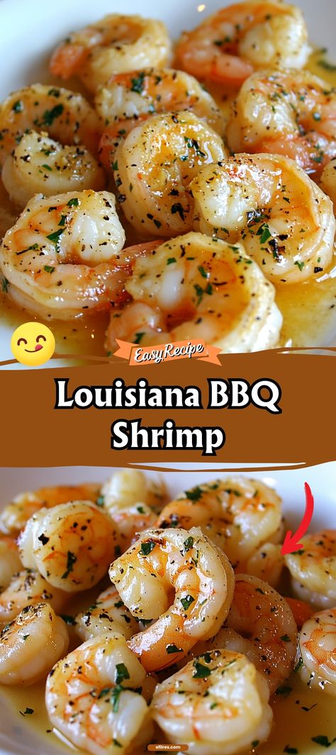 Louisiana BBQ Shrimp Louisiana Barbecue Shrimp, Louisiana Wedding Food, Louisiana Bbq Shrimp, Bbq Shrimp Recipe, Yay Recipes, Shrimp Lasagna, Shrimp Ideas, Louisiana Shrimp, Shrimp Bbq Recipes