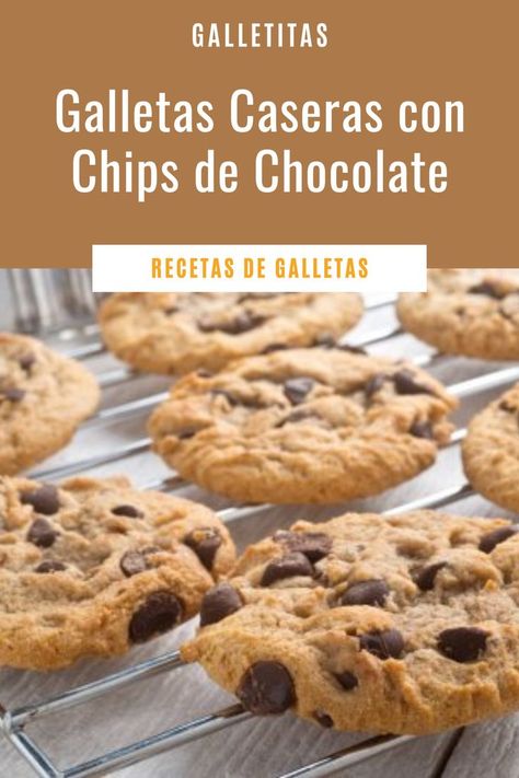 receta de galletas caseras con chips de chocolate Coquito Recipe, Cooking Time, Nom Nom, Cereal, Biscuits, Cheesecake, Food And Drink, Chips, Snacks