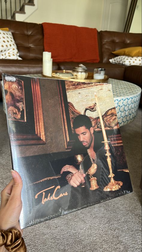 Vinyl print of the Take Care album by Drake. Fall aesthetic complete Record Player Aesthetic, Drakes Album, Freddie Gibbs, Vinyl Aesthetic, Rap Albums, Afrocentric Art, Tablet Wallpaper, Vinyl Music, Pvc Vinyl