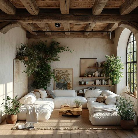 20+ Natural Living Room Inspirations for a Cozy and Earthy Feel • 333+ Images • [ArtFacade] Cozy Earthy Home Decor, Natural Living Room Ideas, Sustainable Living Room, Italian Style Home, Mediterranean Living Room, Italian Living Room, Inspiring Lifestyle, Earthy Living Room, Mha Dr