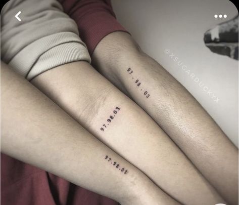 Tattoos To Get With Siblings, Minimal Brother Sister Tattoo, Cool Siblings Tattoos, Sibling Tattoos For 3 Meaningful Small, Trio Tattoo Ideas Siblings, Matching But Different Tattoos Siblings, Matching Tats For Siblings, Siblings Tattoo For 3 Matching, Trio Tattoos Friends Small