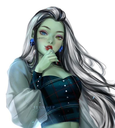 Arte Monster High, Frankie Stein, Moster High, Monster High Art, Monster High Characters, Magic Aesthetic, Grunge Art, Gothic Anime, High Art