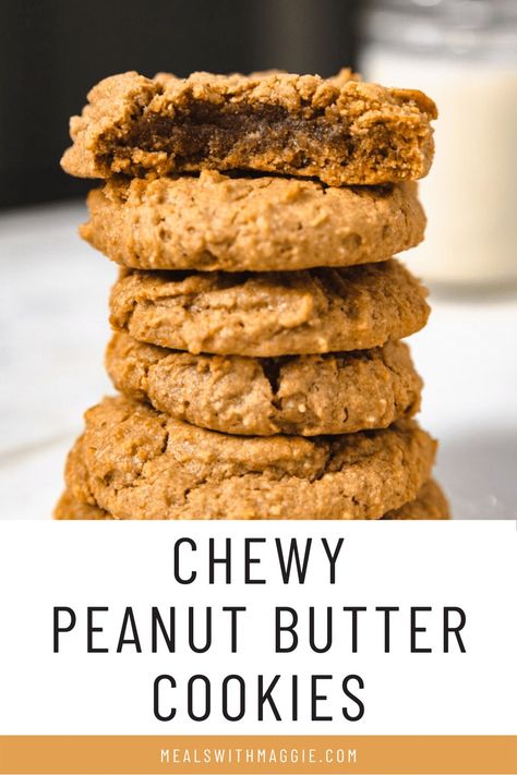 These peanut butter cookies are chewy and melt-in-your-mouth good. They are gluten free and can be made paleo with coconut sugar instead of brown sugar! #peanutbuttercookies #coconutflourcookies Coconut Cookies Healthy, Paleo Peanut Butter Cookies, Coconut Flour Cookies, Chewy Peanut Butter Cookies, Paleo Cookies, Coconut Peanut Butter, Flour Alternatives, Peanut Butter Oatmeal Cookies, Double Chocolate Chip Cookies