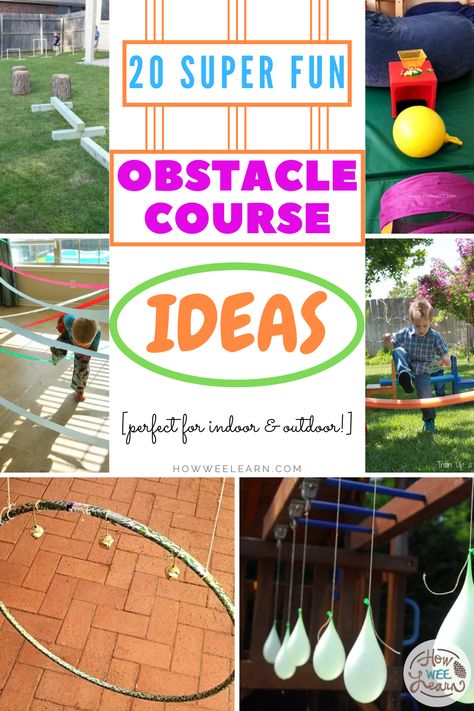 Fun and easy obstacle course ideas for kids! Let them blow off some steam inside or if the weather is nice, take these ideas outside! Obstacle Course Ideas For Kids, Obstacle Course Ideas, Backyard Obstacle Course, Kids Obstacle Course, Course Ideas, Kid Games, Obstacle Courses, The Floor Is Lava, Gross Motor Activities