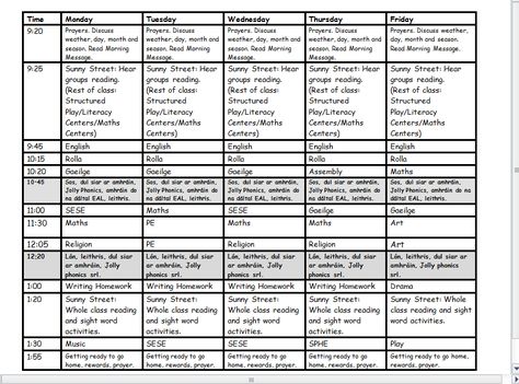 Senior Infant Adventures in Learning: Senior Infants' Timetable Senior Infants, Substitute Teacher, Weather Day, Classroom Displays, Morning Messages, Infants, Education, How To Plan, Reading