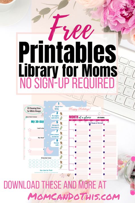 Great free printables for moms! No email address or anything required: download printables for your home instantly. Organizing, homemaking, or planning printables for moms! All free. At Mom Can Do This. Stay At Home Mom Planner Free Printable, Life Organization Printables Free, Busy Mom Planner Free Printable, Printables For Moms, Free 2024 Printable Planner, Home Planner Printables Free, Family Binder Free Printables Templates, 2024 Planner Printable Free, Mom Bucks Printable Free