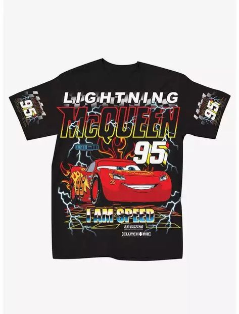 Disney Pixar Cars Lightning McQueen Boyfriend Fit Girls T-Shirt, Family Disney Outfits, Mcqueen Outfit, Park Fits, Lighting Mcqueen, Cars Lightning Mcqueen, Cars Tees, Car Shirts, Tall Hoodies, Disney Pixar Cars