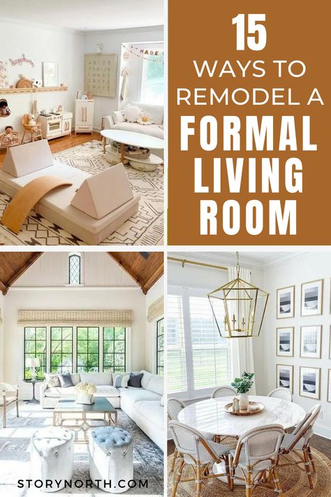 15 Practical Tips for Remodeling a Formal Living Room That's Both Stylish and Sustainable Non Formal Living Room Ideas, Alternative Formal Living Room Ideas, Small Formal Living Room Ideas, Formal Living Room Alternative, Formal Living Room Ideas, Formal Living Room Designs, Coffee Table Small Space, Family Friendly Living Room, Industrial Style Bedroom