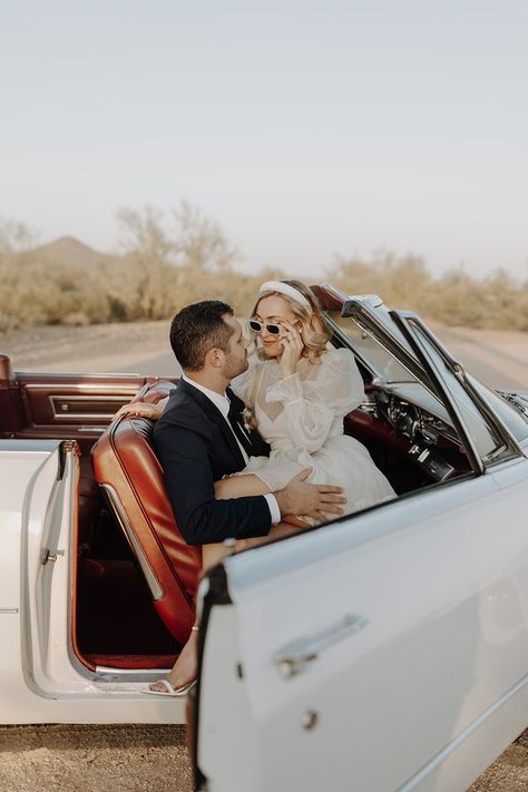 Retro Engagement Photos, Car Engagement Photos, Wedding Getaway Car, Vintage Engagement Photos, Vintage Car Wedding, Idaho Wedding, Austin Texas Wedding, Getaway Car, Retro Wedding