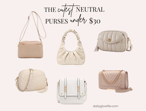 Neutral Purses under $30 Must Have Purses, Neutral Purse Handbags, Neutral Purse, Aesthetic Purses, Neutral Handbag, Nude Handbag, Purse Aesthetic, Classic Purse, Everyday Handbag