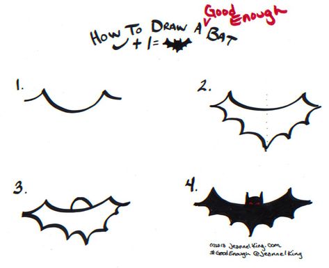 Undercut Draw A Bat, Trin For Trin Tegning, Easy Halloween Drawings, Easy Doodles Drawings, Easy Drawings Sketches, Halloween Painting, Halloween Drawings, Cute Doodles Drawings, Mini Drawings