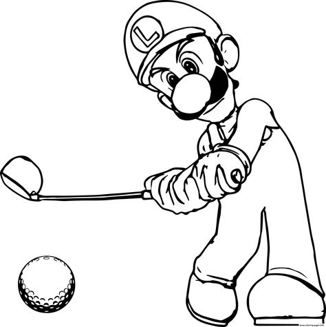 mario luigi golf coloring sheetd pages super printable free Golf Coloring Pages, Mario Und Luigi, Veterans Day Coloring Page, Minion Coloring Pages, Tractor Coloring Pages, Super Mario Coloring Pages, Monster Truck Coloring Pages, Sports Coloring Pages, Frozen Coloring Pages