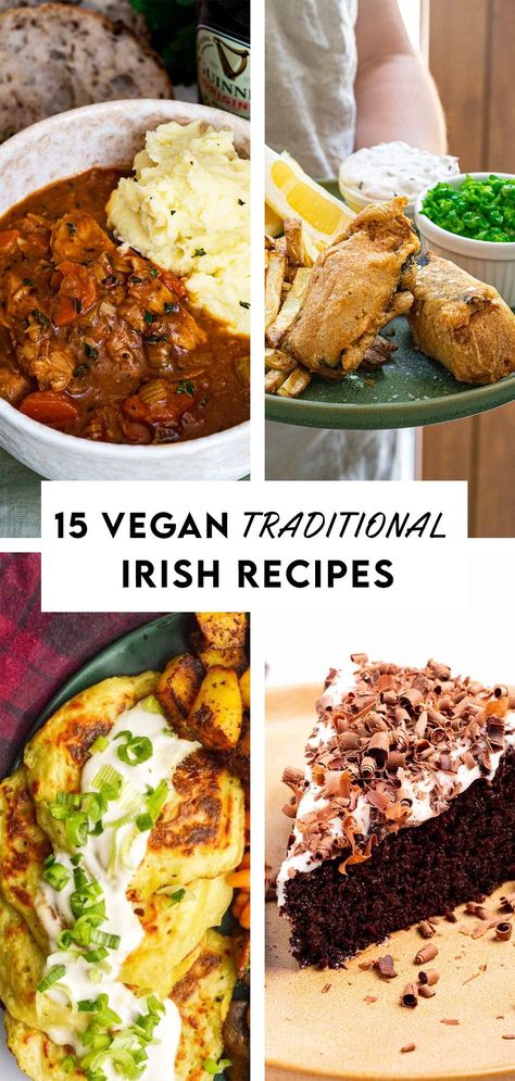 Explore 15 Vegan Irish Recipes: hearty stew, Boxty, Shepherd's Pie, Soda Bread, Colcannon, and more. For St. Patrick's Day, add Irish luck to your plant-based meals. Irish Dinner Recipes Vegetarian, Vegan Irish Breakfast, Vegan Hobbit Recipes, Vegetarian Irish Stew, Vegan Irish Food, Healthy Irish Recipes, Vegan St Patricks Day Food, Vegetarian St Patricks Day Recipes, Vegan Scottish Recipes