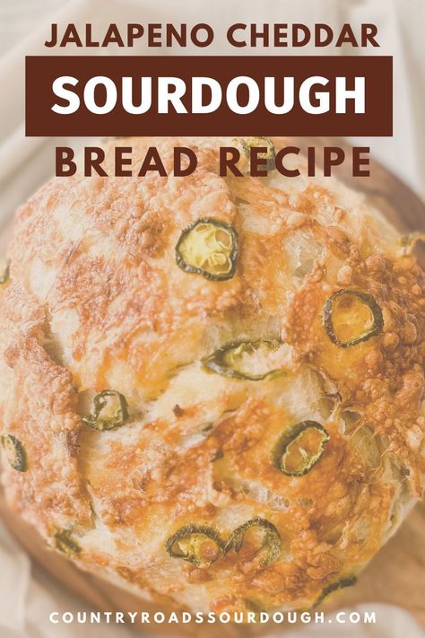 Discover how to make easy jalapeño cheddar bacon sourdough bread with this simple recipe. Perfect for beginners, this no knead, no yeast bread uses a sourdough starter for a delicious homemade loaf. The spicy jalapeño slices, savory bacon, and cheesy cheddar create an irresistible flavor combination. Baked in a Dutch oven, this artisan sourdough loaf is ideal for any occasion. Follow our step-by-step guide for a flavorful and impressive homemade bread. Cheddar Jalapeno Sourdough Bread, Jalapeno Cheddar Sourdough Bread, Savory Bacon, Easy Sourdough Bread Recipe, Artisan Sourdough, Discard Recipe, Sourdough Loaf, Sourdough Starter Discard Recipe, No Yeast Bread