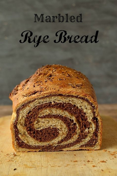 Marble Rye Bread Recipe, Marble Rye Bread, Rye Bread Recipe, Rye Bread Recipes, Artisan Bread Recipes, Breads & Buns, Bread Serving, Just Bake, Rye Bread