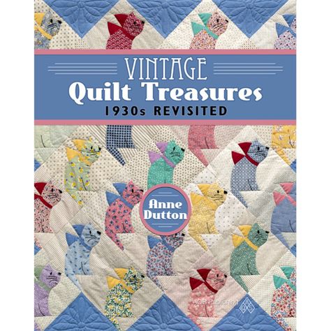 Vintage Quilts 1930s, Vintage Quilts Patterns, Quilts Vintage, American Quilt, Quilt Projects, Cat Quilt, Book Vintage, Vintage Quilt, Wool Applique