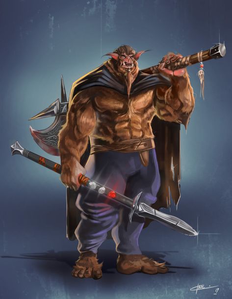 Bugbear - DnD Folk / Kin / Races #DungeonCrawling #DnD #Volos #VGtM #Bugbear #DnDRaces #Character #Inspiration #Magic #Fantasy #JRusso Bugbear Barbarian, Dnd Character Ideas, Barbarian Dnd, Dungeons And Dragons Races, Captain Flint, Dnd Races, Fantasy Races, Dungeons And Dragons Characters, Dnd Art