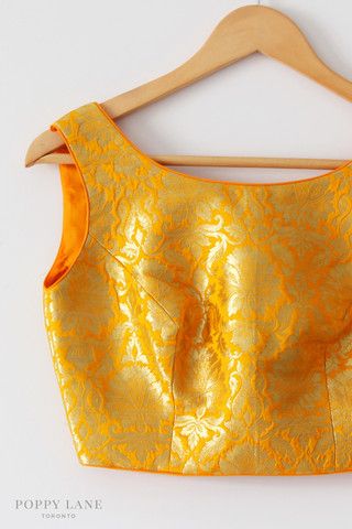 Yellow Blouse Designs, Poppy Lane, Brocade Blouses, Trendy Blouse, Fancy Blouse, Elegant Blouse Designs, Unique Blouse Designs, Saree Blouse Designs Latest, Designer Outfits