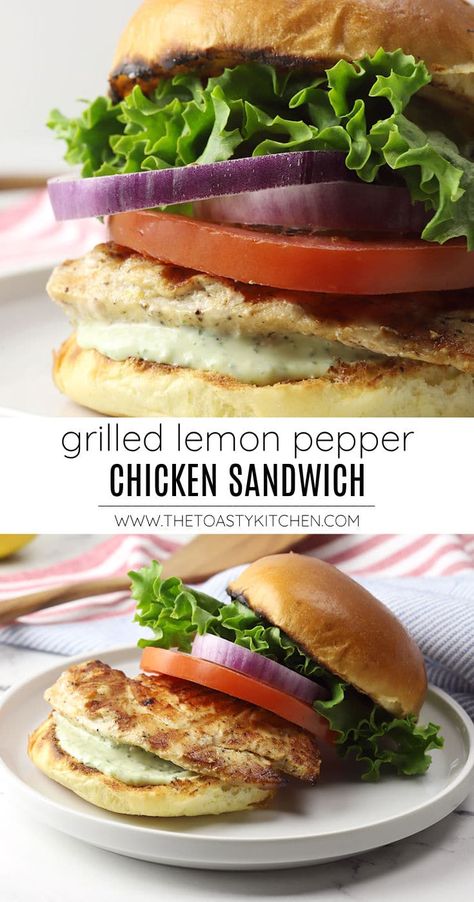 Lemon Pepper Chicken Sandwich, Handheld Recipes, Grilled Lemon Pepper Chicken, Grilled Vegetable Skewers, Basil Aioli, Summer Fruit Recipes, Sliced Lemon, Grilled Lemon, Vegetable Skewers