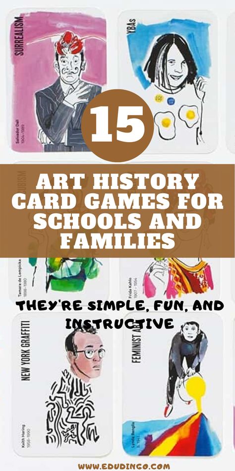 Art Games For High School, Art History Curriculum High School, Teaching Art History, Art History Lessons High School, Art Games Middle School, Art Class Games, Art For Middle Schoolers, Art History Projects For Kids, Art History Activities