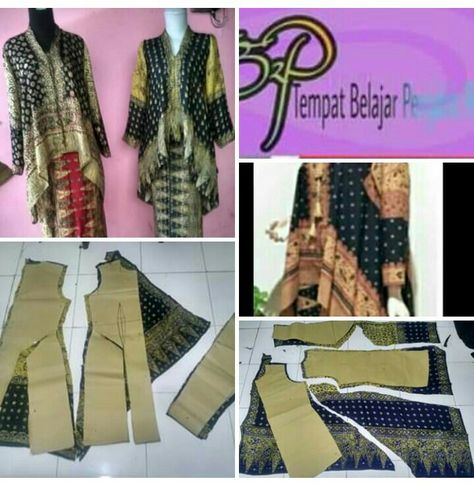 Pola Outer Kekinian, Pola Outer Batik, Pola Outer Kimono, Pola Kebaya, Kaftan Batik, Pola Blus, Outer Batik, Abaya Pattern, Projek Menjahit