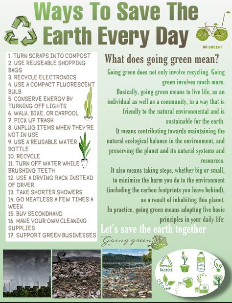 Going green , save the earth , earth day , our plant. Sustainability Infographic, Life Orientation, Earth Day Facts, Resident Events, Social Studies Projects, Save Planet, Scout Crafts, Save Planet Earth, Hand Art Kids