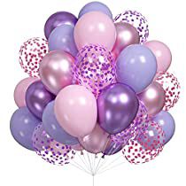 Check this out! Party Decor Purple, Winter Wonderland-party, Lila Party, Day Party Decor, Hen Party Decorations, Purple Confetti, Purple Balloons, Balloon Kit, Pink Confetti