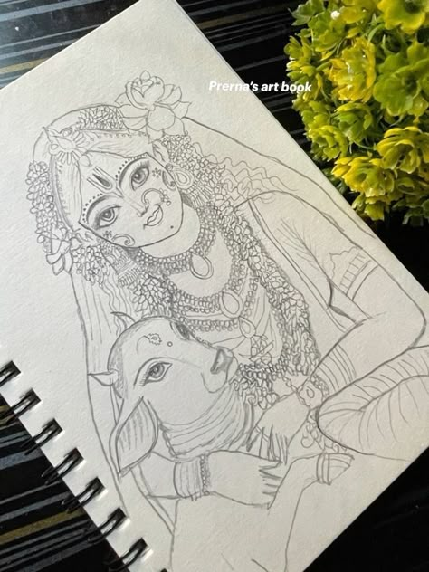 Radha Astami Drawing, Radhakrishna Drawing Ideas, Radhe Rani Drawing, Radha Ji Sketch, Radha Rani Mandala Art, Radha Krishn Drawings, Radharani Sketch, Radha Ji Painting, Radha Drawing Pencil