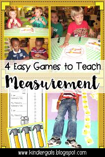 Kinder Math Centers, Measurement Games, Teaching Measurement, Number Activities Preschool, Measurement Kindergarten, Measurement Activities, Prek Math, Power Hour, Math Measurement