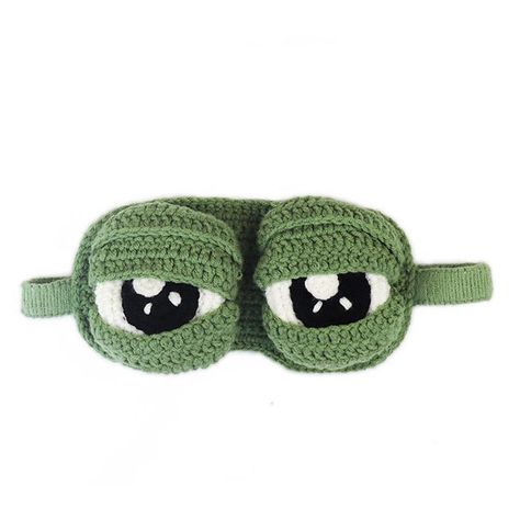 Sleep Mask Crochet, Frog Mask, Disney Crochet Pattern, Eye Mask Sleep, Crochet Mask, Crochet Eyes, Crochet Frog, Crochet Videos Tutorials, Basic Crochet Stitches