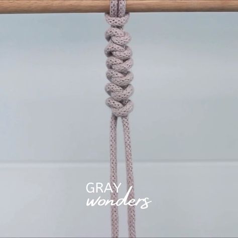 Kathy Gray | Macrame’s Instagram profile post: “✨A brand new macrame tutorial was just posted on my YouTube channel called “5 Braid Patterns to use in Macrame” (link in bio)✨ This is a…” Macrame Twisted Chain, Two Cord Macrame Knot, Faux Macrame Crochet, Pretty Macrame Knots, Macrame 2 Strand, 2 Cord Macrame Knot, Macrame Rope Knot, Macrame Lanyard Pattern, Macrame Wristlet Tutorial